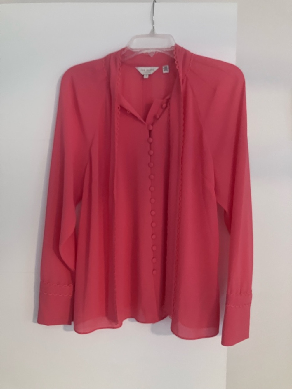 Ted Baker Coral Button-Front Blouse
